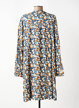 Rochie midi țesătură crep mâneci lungi albastru INDI & COLD femeie