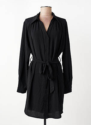 Rochie scurtă croială fluidă mâneci lungi negru MOLLY BRACKEN femeie