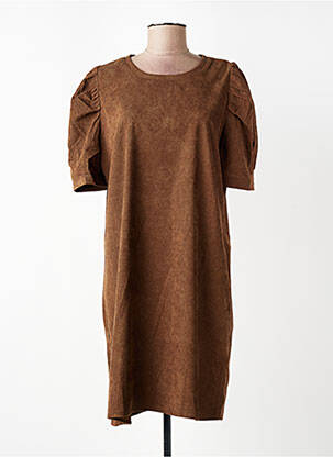Rochie midi mâneci scurte mâneci scurte maro MOLLY BRACKEN femeie