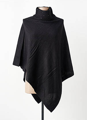 Poncho guler rulat negru MOLLY BRACKEN femeie