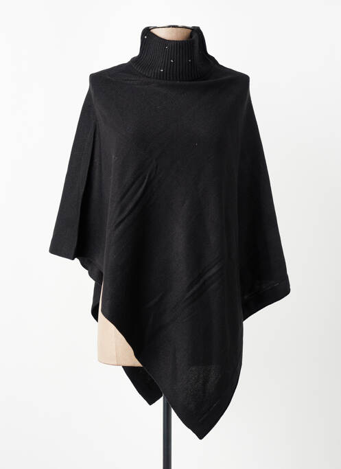 Poncho guler rulat negru MOLLY BRACKEN femme