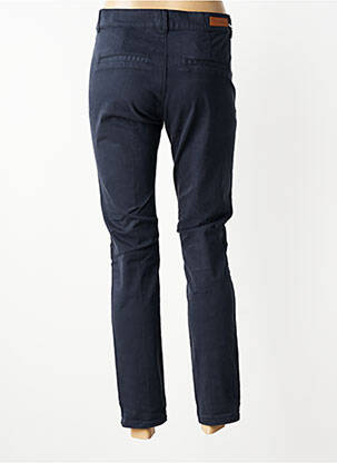 Pantalon chino închidere cu fermoar sub clapetă cu nasturi mărime normală albastru HAPPY femeie