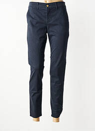 Pantalon chino închidere cu fermoar sub clapetă cu nasturi mărime normală albastru HAPPY femme