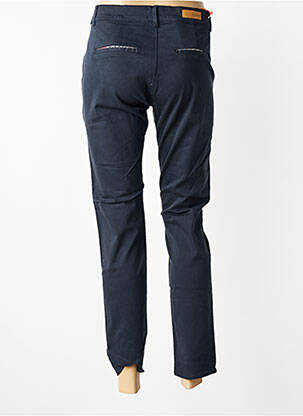 Pantalon chino închidere cu fermoar sub clapetă cu nasturi mărime normală albastru HAPPY femeie