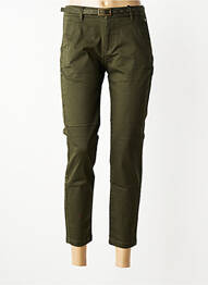 Pantalon 7/8 elasticitate mărime normală verde FREEMAN T.PORTER femme