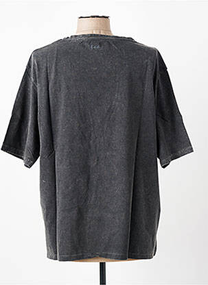 Tricou imprimeu fantezie mâneci scurte negru ROSE GARDEN femeie