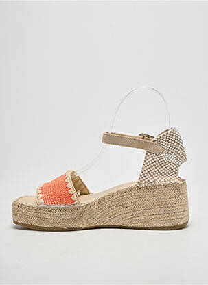 Espadrile închidere cu buclă(e) toc de 4 la 6 cm portocalie VIDORRETA femeie