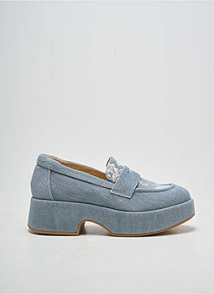 Mocasini vârf rotund toc de 4 la 6 cm albastru SOFTWAVES femeie