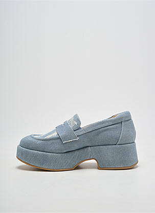 Mocasini vârf rotund toc de 4 la 6 cm albastru SOFTWAVES femeie
