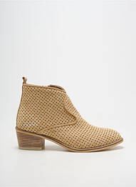 Botine/ghete vârf rotund toc de 4 la 6 cm bej ALPE femeie