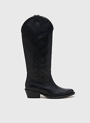 Cizme cubanez toc de 4 la 6 cm negru IKKS femeie