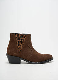 Botine/ghete vârf ascuțit toc de 4 la 6 cm maro I.CODE (By IKKS) femeie