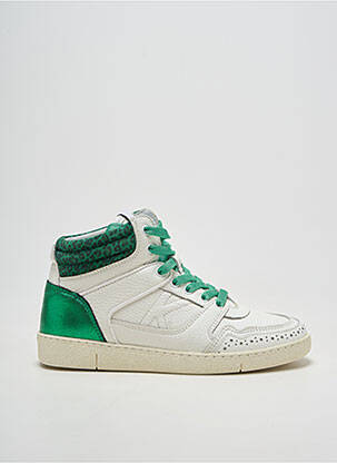 Adidași țesătură satinată toc plat până la 3 cm verde IKKS femeie