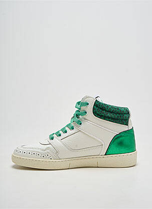 Adidași țesătură satinată toc plat până la 3 cm verde IKKS femeie