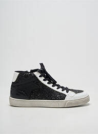 Adidași țesătură țesătură cu sclipici toc plat până la 3 cm negru IKKS femeie