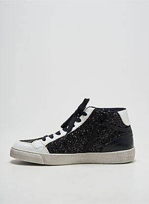 Adidași țesătură țesătură cu sclipici toc plat până la 3 cm negru IKKS femeie