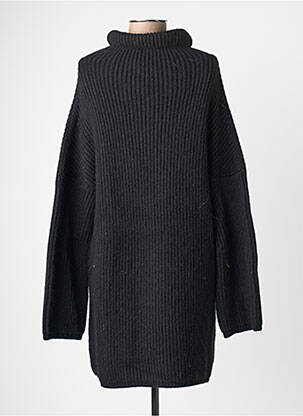 Rochie pulover strânsă pe partea de jos mâneci lungi negru DRESS ADDICT femeie