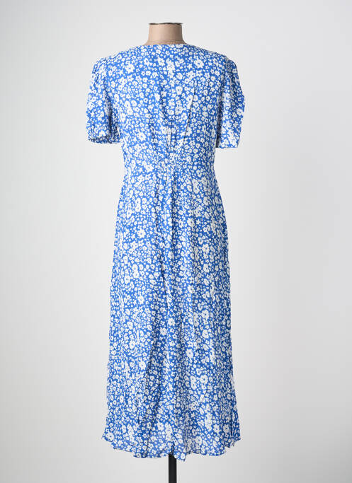 Rochie midi imprimeu floral mâneci scurte albastru POMODORO femme