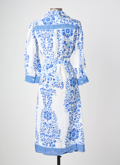 Rochie midi mâneci 3/4 mâneci 3/4 albastru POMODORO femme