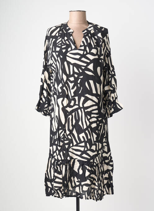 Rochie midi mâneci 3/4 mâneci 3/4 negru POMODORO femme