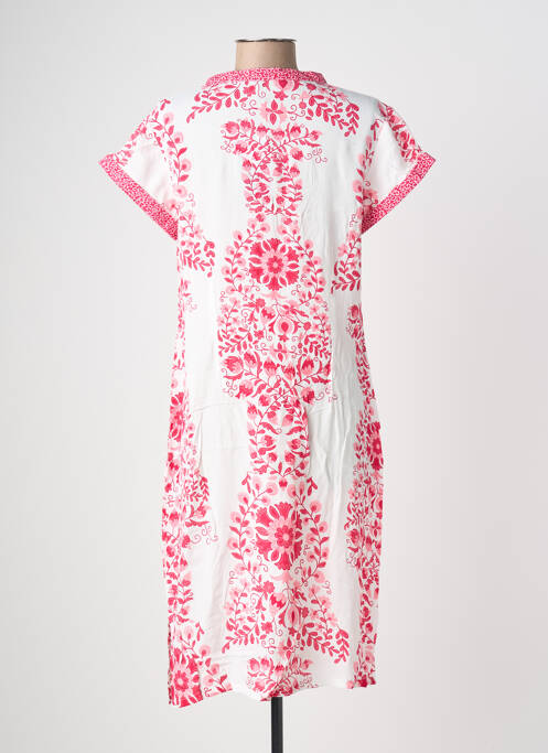 Rochie midi croială fluidă mâneci scurte roz POMODORO femme
