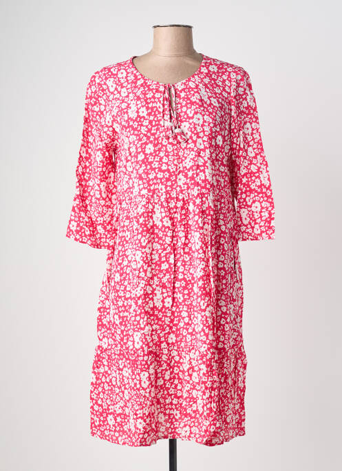 Rochie midi croială fluidă mâneci 3/4 roz POMODORO femme