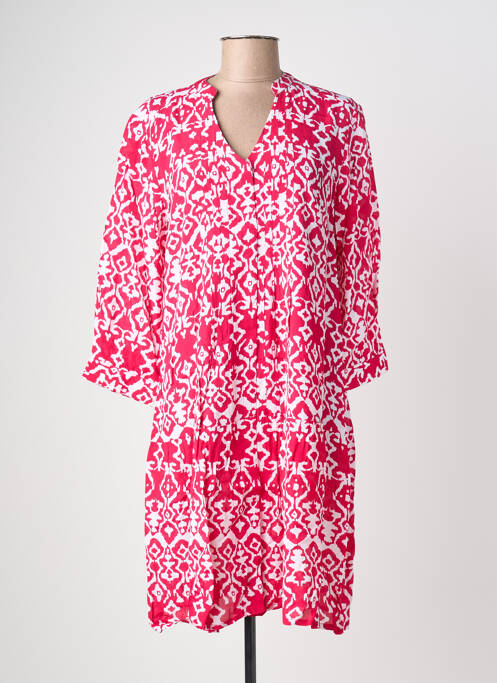 Rochie scurtă mâneci lungi mâneci lungi roz POMODORO femme