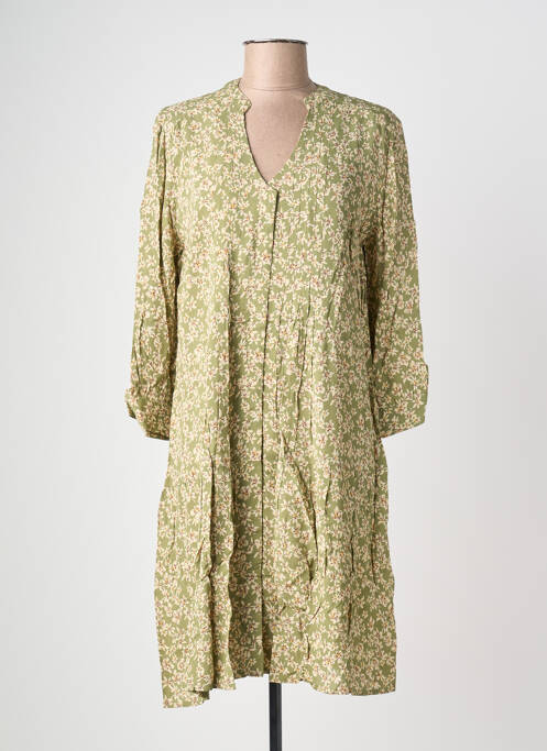 Rochie scurtă mâneci lungi mâneci lungi verde POMODORO femme