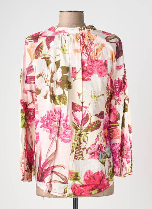 Cămașă imprimeu floral mâneci lungi roz POMODORO femme