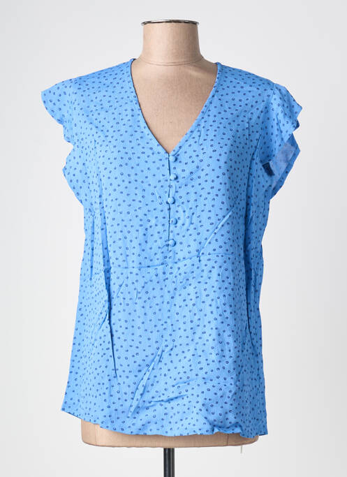 Top croială fluidă mâneci scurte albastru POMODORO femme