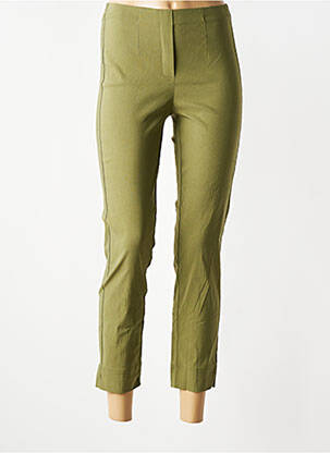 Pantalon 7/8 talie înaltă talie înaltă verde POMODORO femeie