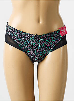 Chilot efect material satinat negru PRIMADONNA femeie