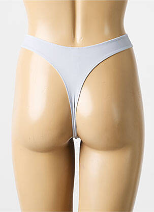 Tanga efect material satinat gri LEJABY femeie