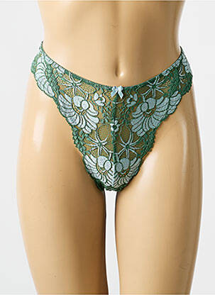 Tanga efect material satinat verde LISE CHARMEL femeie