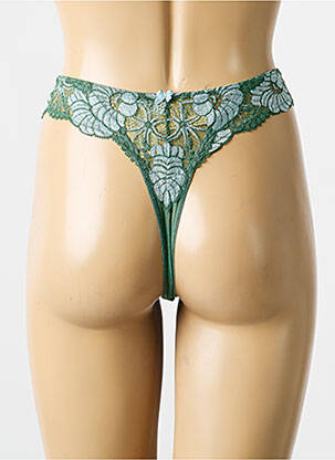 Tanga efect material satinat verde LISE CHARMEL femeie