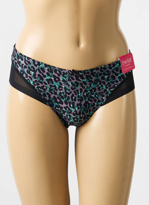 Chilot efect material satinat negru PRIMADONNA femme