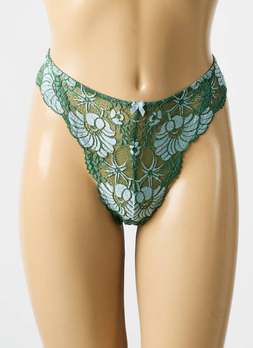 Tanga broderie dantelă de calais verde LISE CHARMEL femme