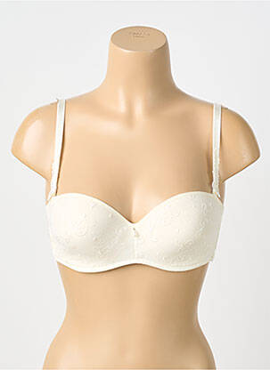 Sutien efect material satinat top sutien modelat bej LISE CHARMEL femeie