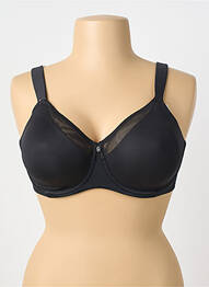 Sutien efect material satinat sutien cupe întregi cu decolteu înalt negru TRIUMPH femme