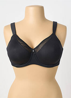 Sutien efect material satinat sutien cupe întregi cu decolteu înalt negru TRIUMPH femme