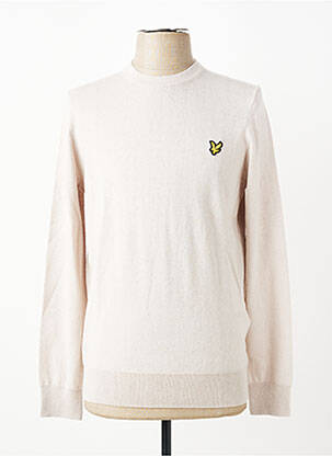 Pulover elasticitate mâneci lungi bej LYLE & SCOTT bărbat