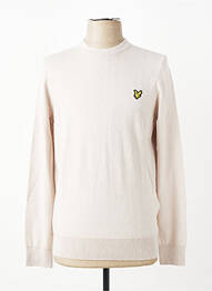 Pulover elasticitate mâneci lungi bej LYLE & SCOTT homme