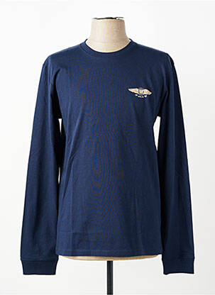 Tricou croială cambrată mâneci lungi albastru WRANGLER bărbat