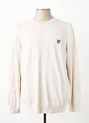 Pulover elasticitate mâneci lungi bej LYLE & SCOTT bărbat