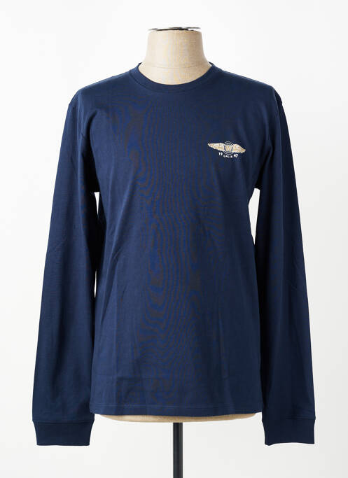 Tricou croială cambrată mâneci lungi albastru WRANGLER homme