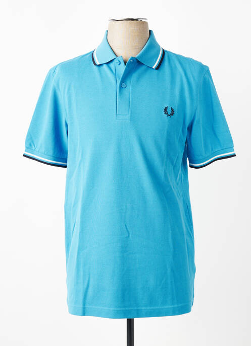 Polo elasticitate mâneci scurte albastru deschis FRED PERRY homme