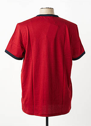 Tricou broderie mâneci scurte roșu FRED PERRY bărbat