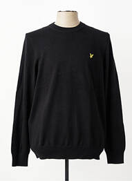 Pulover elasticitate mâneci lungi negru LYLE & SCOTT homme