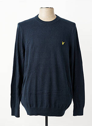 Pulover elasticitate mâneci lungi albastru LYLE & SCOTT bărbat