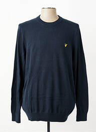 Pulover elasticitate mâneci lungi albastru LYLE & SCOTT homme